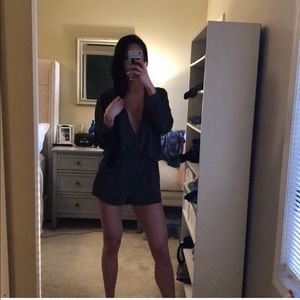 Black flattering romper, small